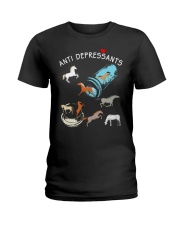 ANTI DEPRESSANTS FUNNY HORSE Ladies T-Shirt tile