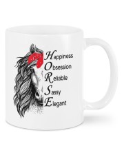HAPPINESS OBSESSION RELIABLE SASSY ELEGANT Mugs tile