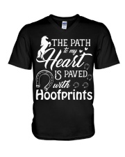 THE PATH IS PAVED WITH HOOFPRINTS V-Neck T-Shirt tile