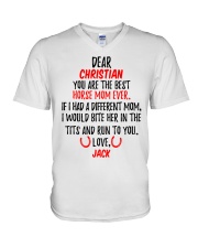 HORSE MOM YOU ARE THE BEST PERSONALISED GIFT V-Neck T-Shirt tile