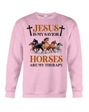 HORSES ARE MY THERAPY Crewneck Sweatshirt tile