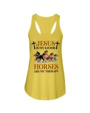 HORSES ARE MY THERAPY Ladies Flowy Tank tile