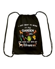 HANG OUT WITH MY HORSES Drawstring Bag tile