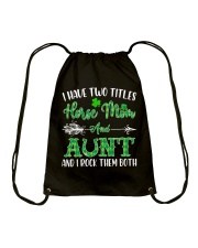 TWO TITLES HORSE MOM AND AUNT Drawstring Bag tile