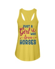 JUST A GIRL WHO LOVES HORSES Ladies Flowy Tank tile