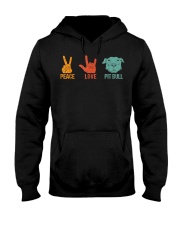 Peace Love Pitbull Vintage Dog Gift For Pitbull Lo Hooded Sweatshirt thumbnail