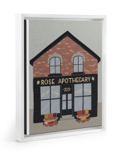 Rose House Floating Framed Canvas Prints White tile