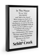 In This House SC Floating Framed Canvas Prints Black tile
