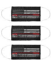 Red Thin Line - Halligan Bar Cloth Face Mask - 3 Pack front