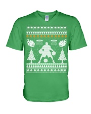 Basketball ugly christmas sweater V-Neck T-Shirt thumbnail