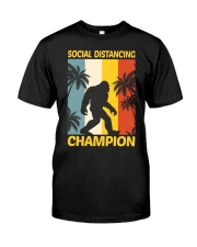 Bigfoot Social Distancing Champion Classic T-Shirt front