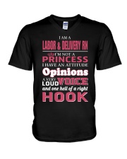 LABOR DELIVERY RN V-Neck T-Shirt tile