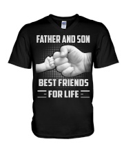 FATHER AND SON BEST FRIENDS FOR LIFE V-Neck T-Shirt tile