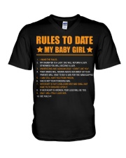 RULES BABY GIRL V-Neck T-Shirt tile