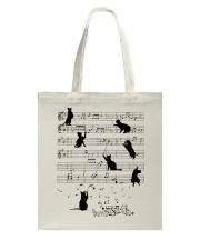 black cat music 2 Tote Bag tile