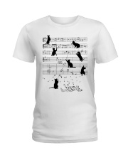 black cat music 2 Ladies T-Shirt tile