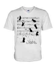 black cat music 2 V-Neck T-Shirt tile