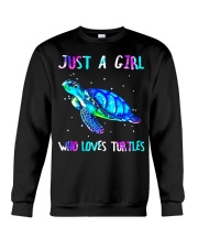Just a girl who loves turtles Crewneck Sweatshirt tile