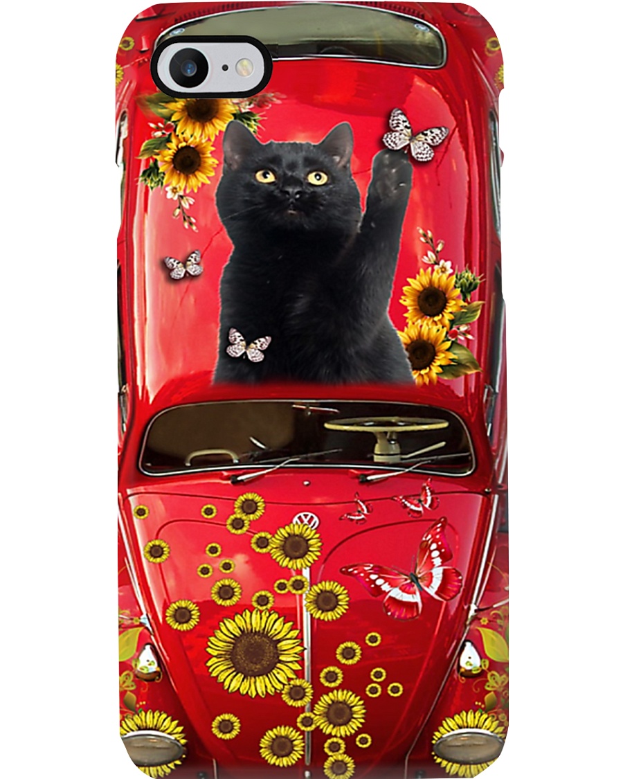 Phone Case - Cat Sunflower Phone Case