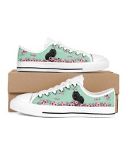 Black cats LOW TOP SHOES Men's Low Top White Shoes tile