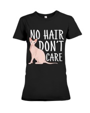 Sphynx No hair don't care Premium Fit Ladies Tee tile