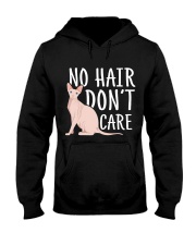 Sphynx No hair don't care Hooded Sweatshirt tile