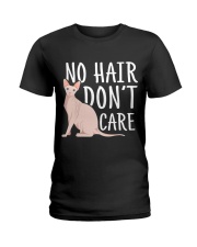 Sphynx No hair don't care Ladies T-Shirt tile
