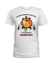 The drum connects our heart Ladies T-Shirt tile