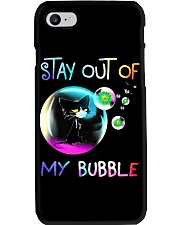 black cat stay out of my bubble Phone Case tile