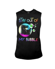 black cat stay out of my bubble Sleeveless Tee tile
