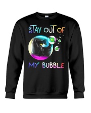 black cat stay out of my bubble Crewneck Sweatshirt tile