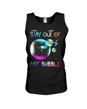 black cat stay out of my bubble Unisex Tank tile