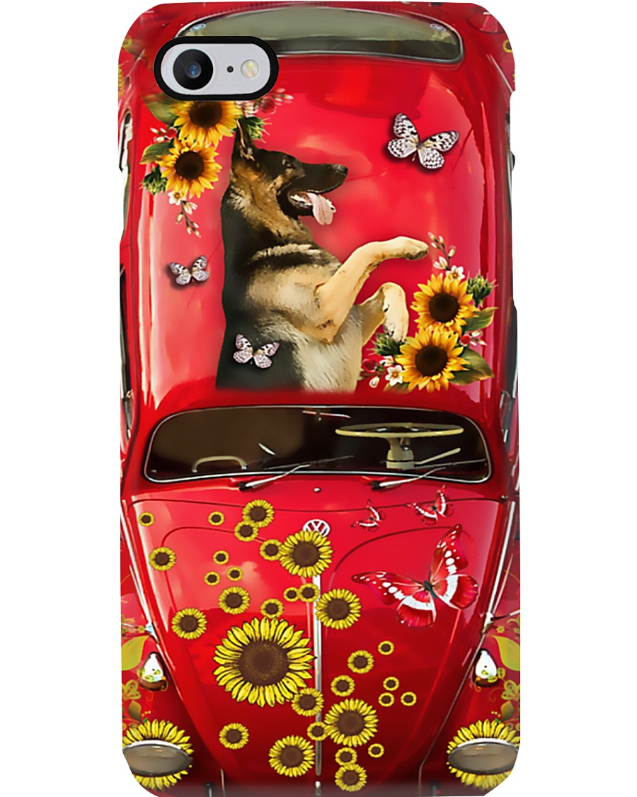 Phone Case - German Shepherd Sunflower Phone Case