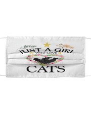 Just a girl who love cats Cloth face mask front