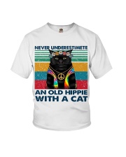 Hippie with a cat Youth T-Shirt tile