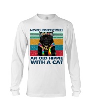 Hippie with a cat Long Sleeve Tee tile