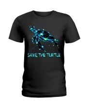 Turtles galaxy Ladies T-Shirt tile