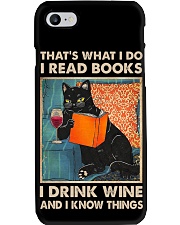 black cat read books Phone Case tile