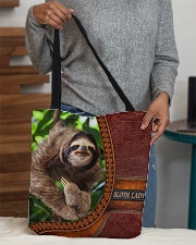 Sloth lady All-Over Tote All-over Tote aos-all-over-tote-lifestyle-front-10