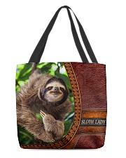 Sloth lady All-Over Tote All-over Tote back