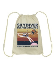Skydiver because badass Drawstring Bag tile