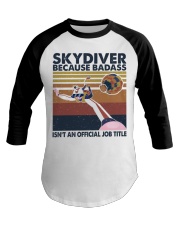 Skydiver because badass Baseball Tee tile