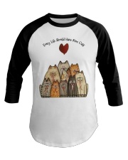 Every life should have nine cats Baseball Tee tile