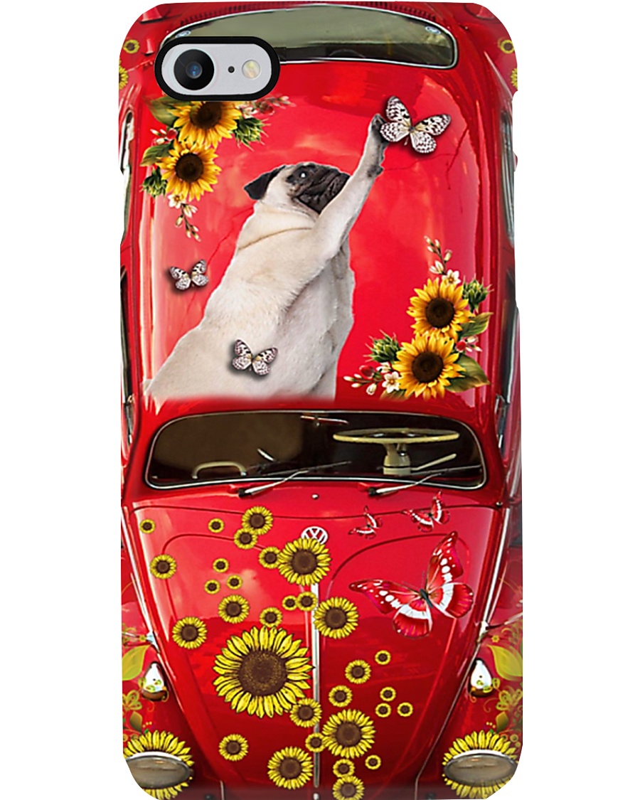 Phone Case - Pug Sunflower Phone Case