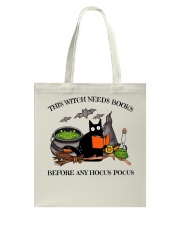 this witch needs books Tote Bag tile