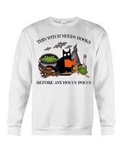 this witch needs books Crewneck Sweatshirt tile
