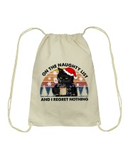 Black cat Christmas 3 Drawstring Bag tile