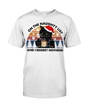 Black cat Christmas 3 Classic T-Shirt front