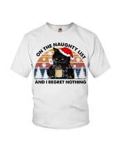 Black cat Christmas 3 Youth T-Shirt tile