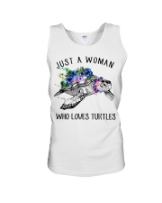 WHO LOVES TURTLE Unisex Tank tile